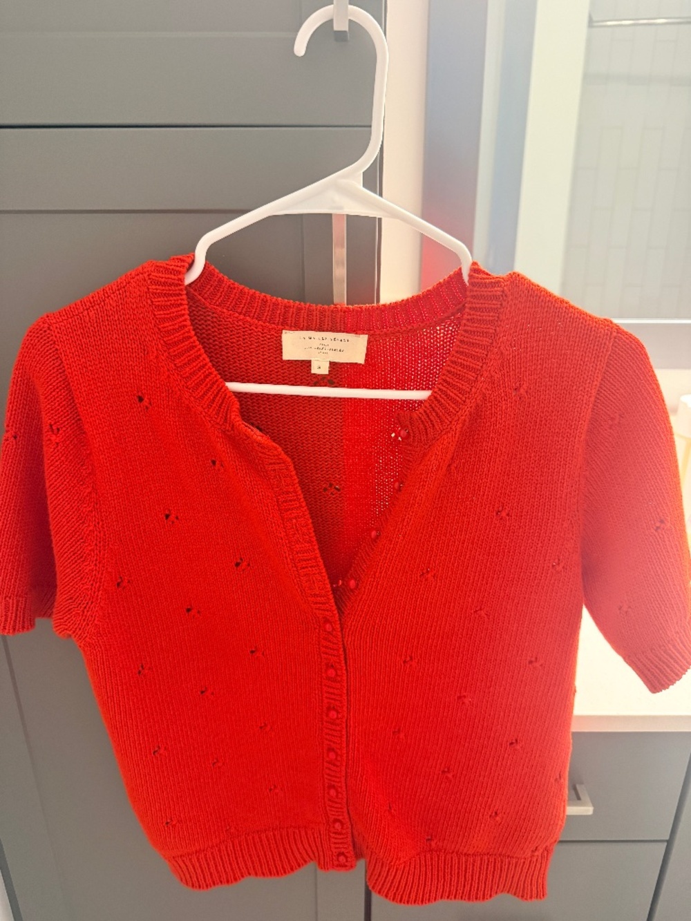 Sezane cotton knit top